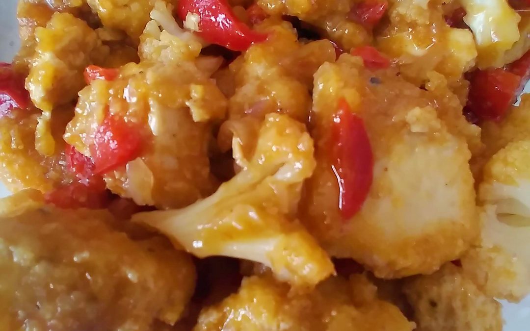 General Tso’s tofu created as a festive holiday recipe